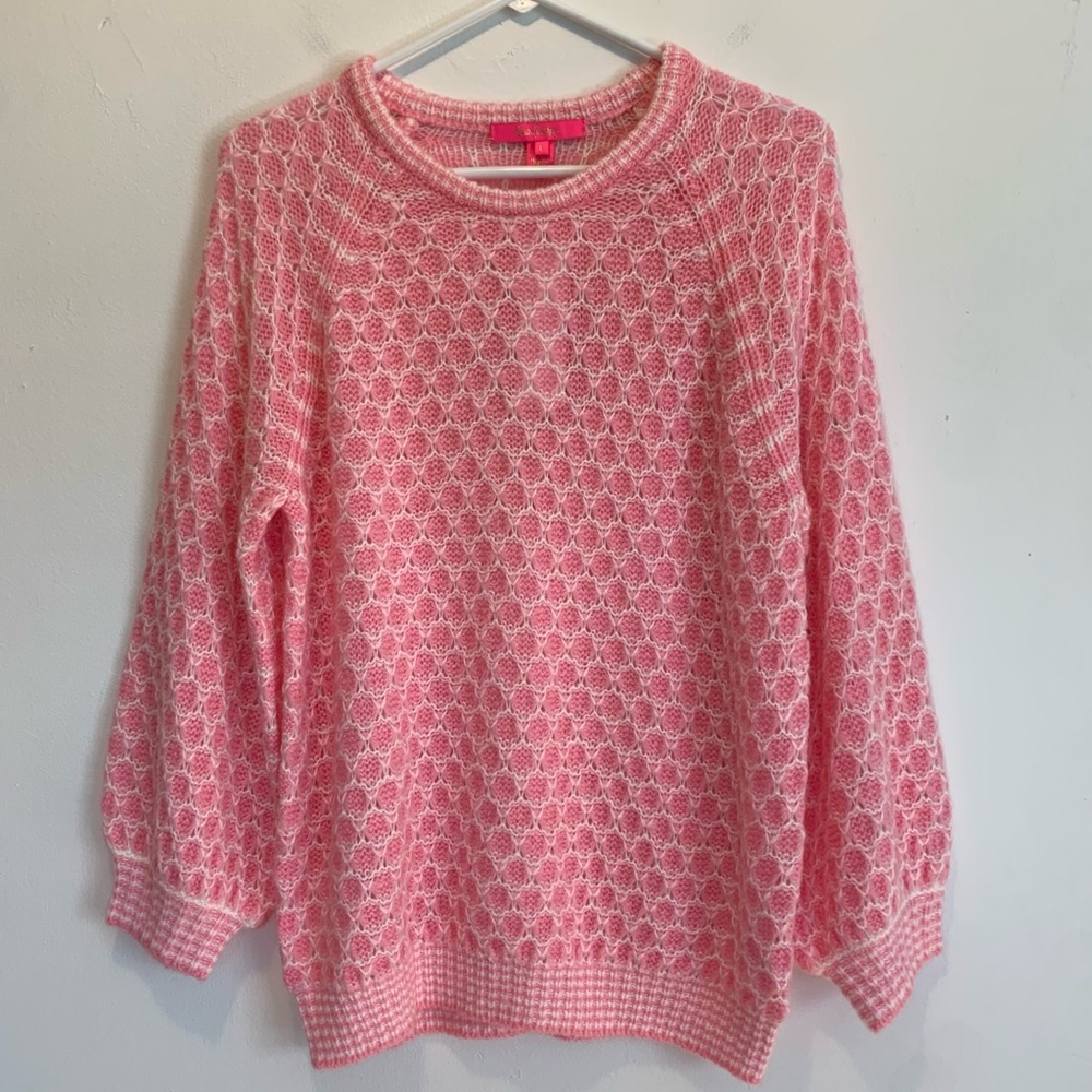 Lilly Pulitzer Corabelle Cozy Pink Sweater Large